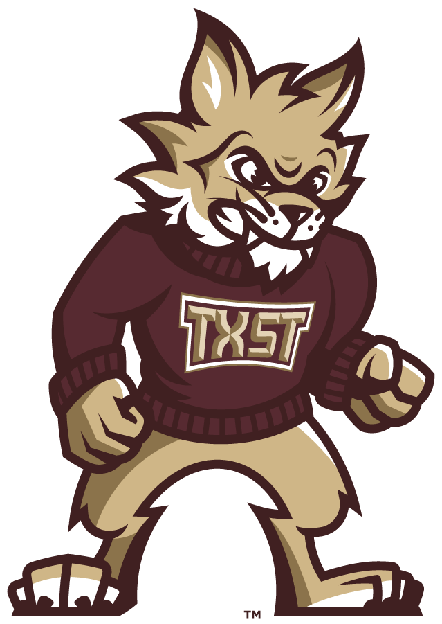 Texas State Bobcats 2021-Pres Mascot Logo v2 diy DTF decal sticker